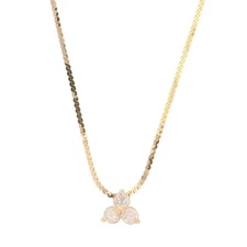 .26ctw Diamond Triangular Cluster Slide Pendant on 18" Necklace 14k Yellow Gold