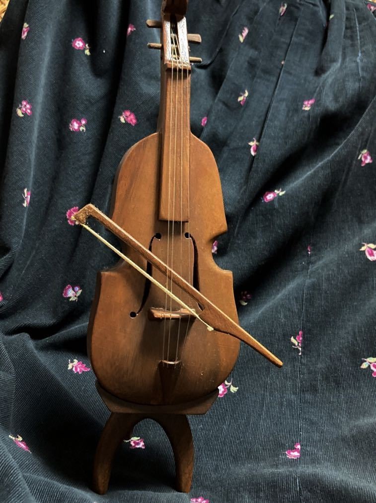 Showa Retro 1957 Violin Figurine Unused Music Decor