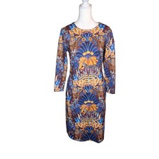 J McLaughlin Sophia Safaria Animal Floral Print Catalina Cloth Dress XS