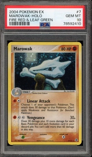 Pokemon Marowak EX Fire Red & Leaf Green Holo Rare #7 PSA 10 Gem Mint