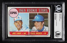 BAS 1969 Topps High # Jose Floyd Wicker Coco Laboy #524 BGS Authentic Auto ow6