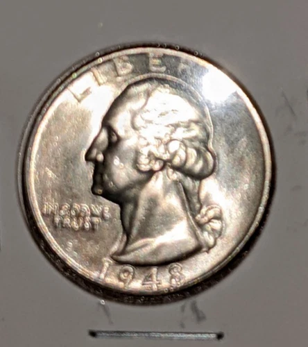1948 Washington Quarter ~ BU Uncirculated  CHOICE  ~ 90% Silver 25c US  M-648