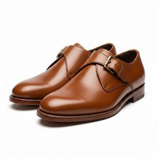 Cole Haan Nik Air Madison Men's Monk Strap Dress Shoes Size 11 M Leather Tan