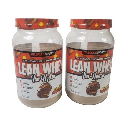 Musclesport Lean Whey Revolution Protein Powder Chocolate Peanut Butter READ 2x