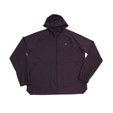 Fabletics Mens Full Zip Track Jacket Plum Hooded Zip Pockets NWOT No Size Tag