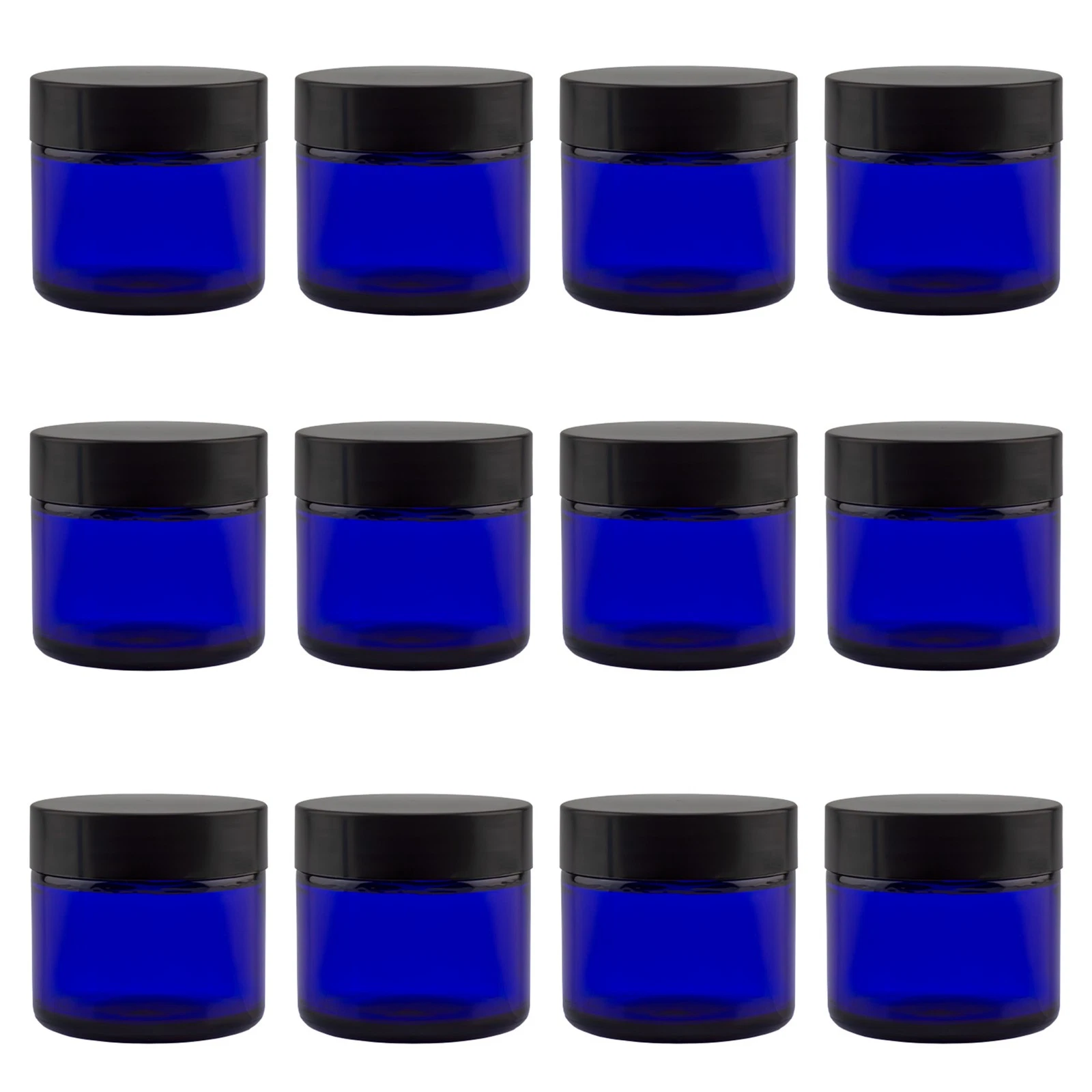 2oz Cobalt Blue Glass Cosmetic Jars 12pk; Straight Sided Balm Jars
Opens in a new window or tab