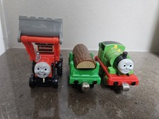 Thomas  Friends Take Along Diecast Lot of 3 Percy Jack Frontloader log car