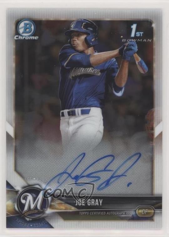 2018 Bowman Draft Chrome Draft Pick Auto Joe Gray #CDA-JGR