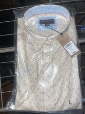 Johnston  Murphy Short Sleeve Button-Up Shirt Size Large