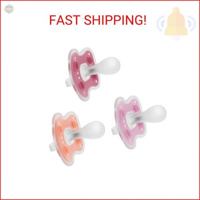 Dr. Brown's Advantage One-Piece Silicone Baby Pacifier, Fully Symmetrical Soothe