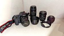 Canon EOS 70D DSLR Camera with 4 Lens and Accessories