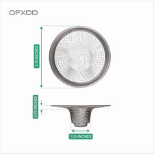 Sink Strainer 3 Inch - Mesh Food Catcher for Kitchen Sink - Bathtub Hair Catc...