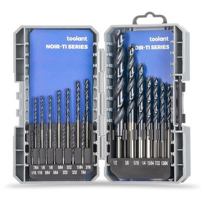 Cobalt Drill Bit Set 21 Piece Titanium Coated Metal Precision 135 Degree Tips US
