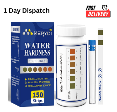 #ad #ad Water Hardness Test Kit 150 Strips Double Pad Home Pool Well Test $11.87
