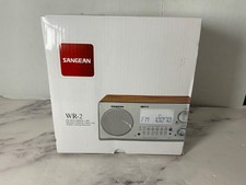 Sangean WR-2WH AM / FM-RBDS Wooden Cabinet Digital Tuning Radio White 