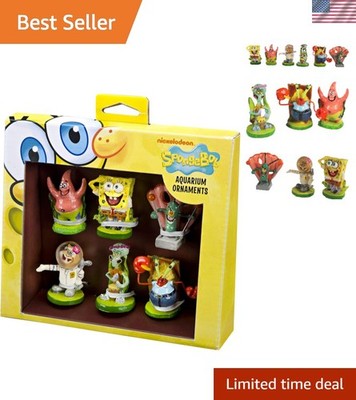 Fun Aquarium Decor: SpongeBob 6-Piece Mini Ornament Set for Pet Creatures