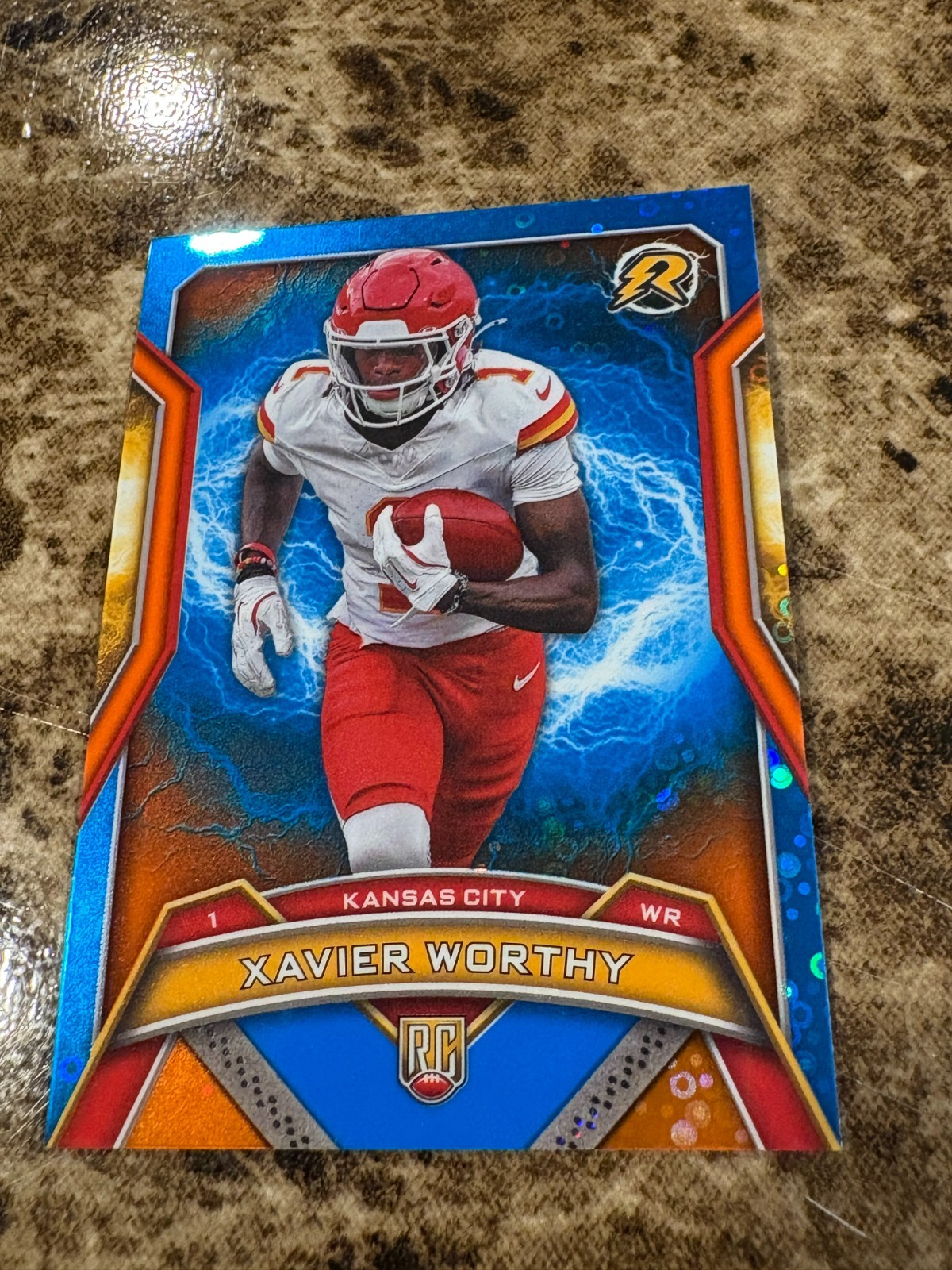 XAVIER WORTHY 2024 Topps Resurgence Blue & Orange Spark #143 Chiefs Rookie