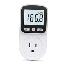 Upgraded Watt Meter Power Meter Plug Home Energy Monitor 1 Pack Grey