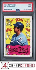 1992 TOPPS KIDS #105 GEORGE BRETT ROYALS HOF PSA 9