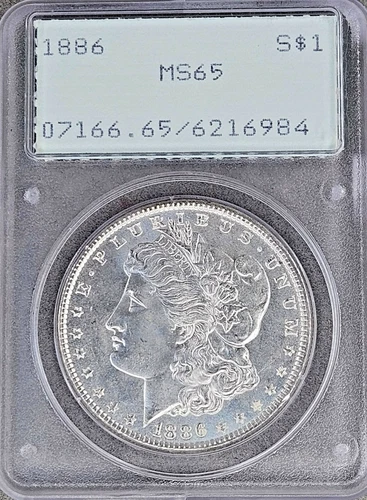 1886 Morgan Silver Dollar PCGS MS65 GEM OGH Rattler Philadelphia Mint USA Coin