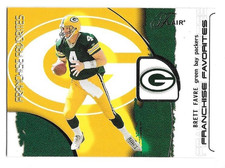 BRETT FAVRE 2002 FLAIR FRANCHISE FAVORITES INSERT 8 GREEN BAY PACKERS HOF MVP