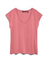 Vero Moda V-Neck T-Shirt Vmfilli Ss, Schwarz, Baumwolle, Basic