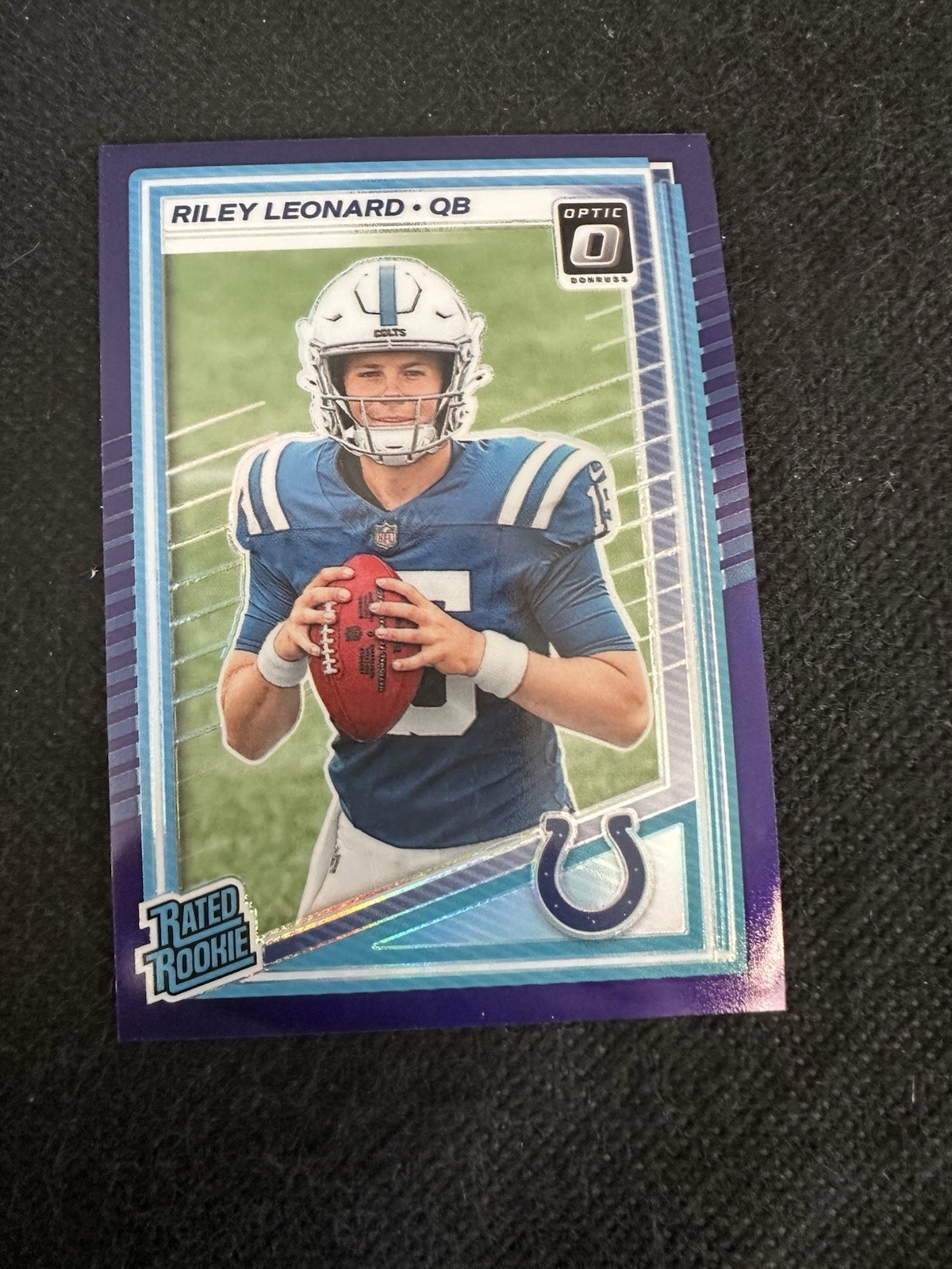 2025 Panini Optic Riley Leonard Rc /60 Purple 255 Rated Rc