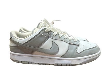 Nike Dunk Low White Gray Men's Low Top Colorblock Sneaker Basketball Shoes