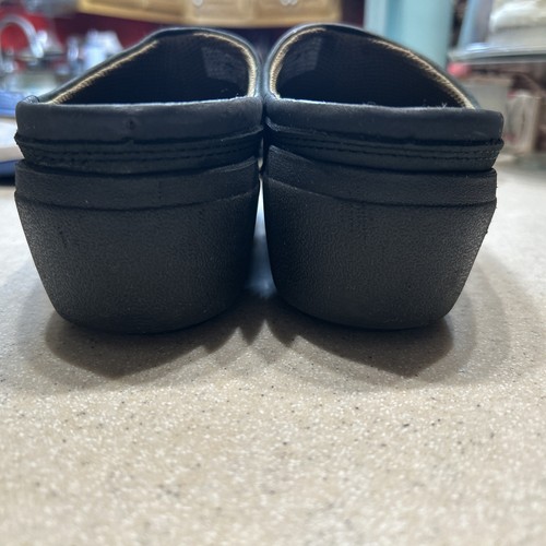 Crocs Women's Leather Clog Shoes Size 8 Black Fabric lined - Picture 5 of 12