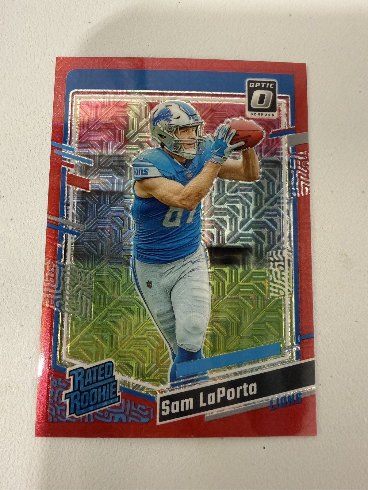 2023 Panini Donruss Optic - Rated Rookie Sam LaPorta #237 Red Hyper Prizm (RC)