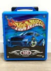 VTG Mattel Hot Wheels Rolling 3d Storage Case Holds 100 Cars Blue