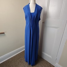 Planet Womens Size 20 Maxi Dress Blue Long Lace Royal Capri Summer Holiday NWOT