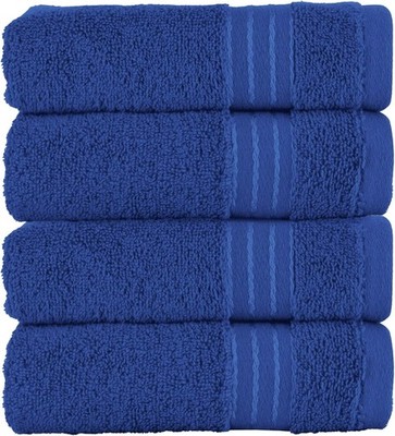 Juego de 4 toallas de mano de algodón premium, 40.6 x 71.1 cm, Azul real