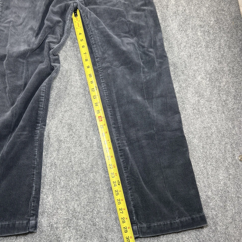 Pantalones De Colección Años 90 POLO Ralph Lauren Para Hombre Etiqueta 35x32 Azul Plisado Pana Se Ajusta 34x30 Foto 2 de 4
