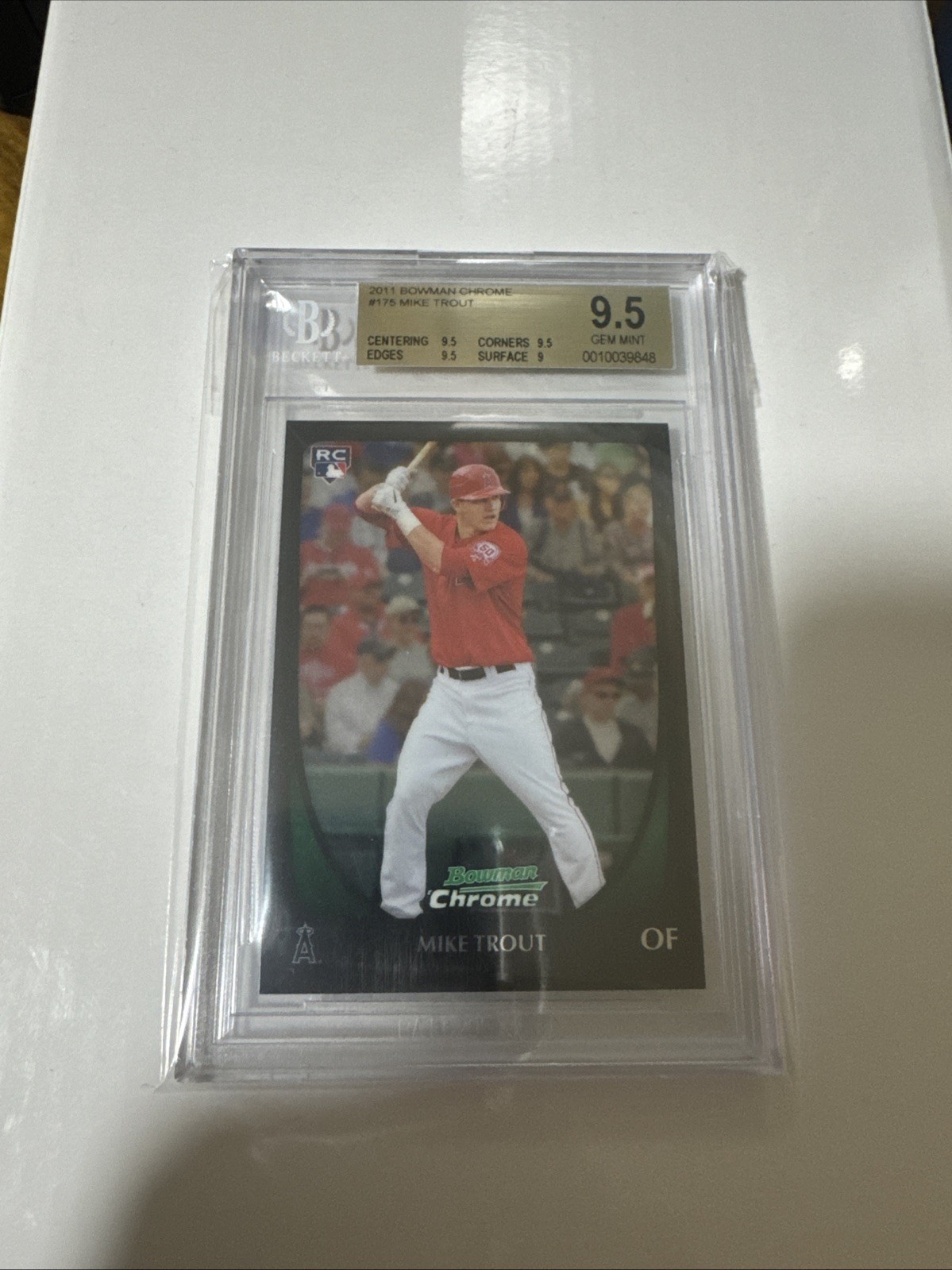 2011 Bowman Chrome Mike Trout 175 BGS 9.5 RC (Open To Offers!)