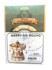 ROBOTIME Classical 3D Wooden Jigsaw MERRY GO ROUND  (174 pcs 120 x 120 x 150mms)