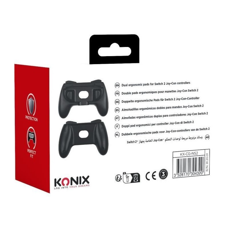 Support Joy-Con Konix Nintendo Switch 2 accessoire manette ergonomique grip de jeu - 3