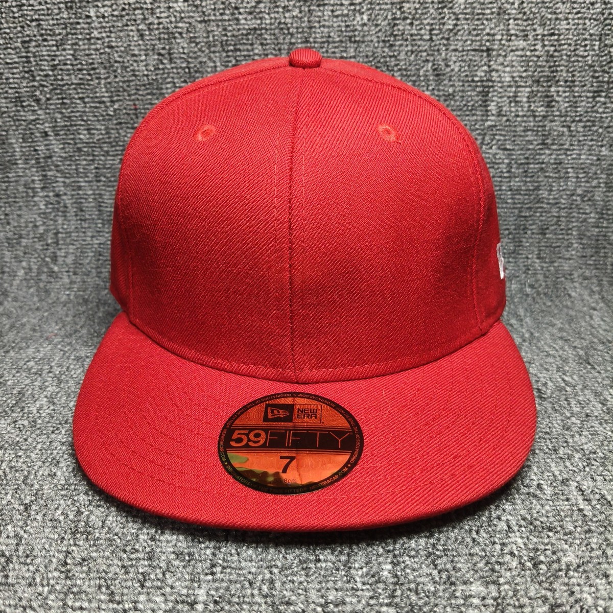 New Era 59FIFTY Fitted Hat Cap Solid Red Size 7 (55.8cm) Blank