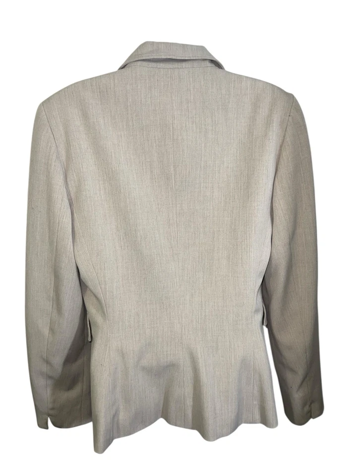 Blazer SIGNATURE BY LARRY LEVINE para mujer talla 6 beige neutro Foto 3 de 4
