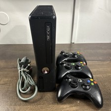 Microsoft Xbox 360 S Console w Controllers -No Power Cord- As Is Not Tested A4