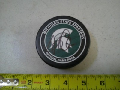 RARE MICHIGAN STATE DANTON COLE HAND SIGNED BIG TEN OFFICIAL GAME PUCK HOCKEY