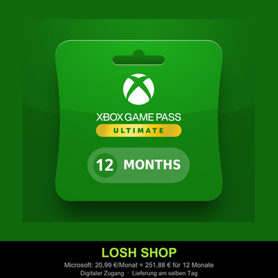 Xbox Game Pass Ultimate 12 Monate Konto Vollzugriff Sofort Digital