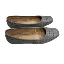 CATO Women's 10M Silver Cushioned Faux Leather Casual Comfort Flexi Flats Shoes