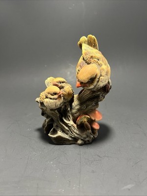 FARO ITALY LUCCHESI Vintage 4.5'' figurine SPARROW BIRDS BIRD figure