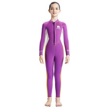 Girls Wetsuit Full Body Neoprene Thermal Swimsuit 2.5MM For Kids Long TLUP