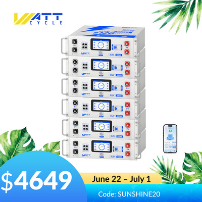 6Pack 48V 100Ah LiFePO4 Lithium Battery Server Rack Solar System Off-Grid