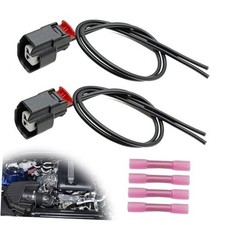 2Pcs ABS Wheel Speed Sensor Wiring Harness Connector Pigtail Plug Compatible