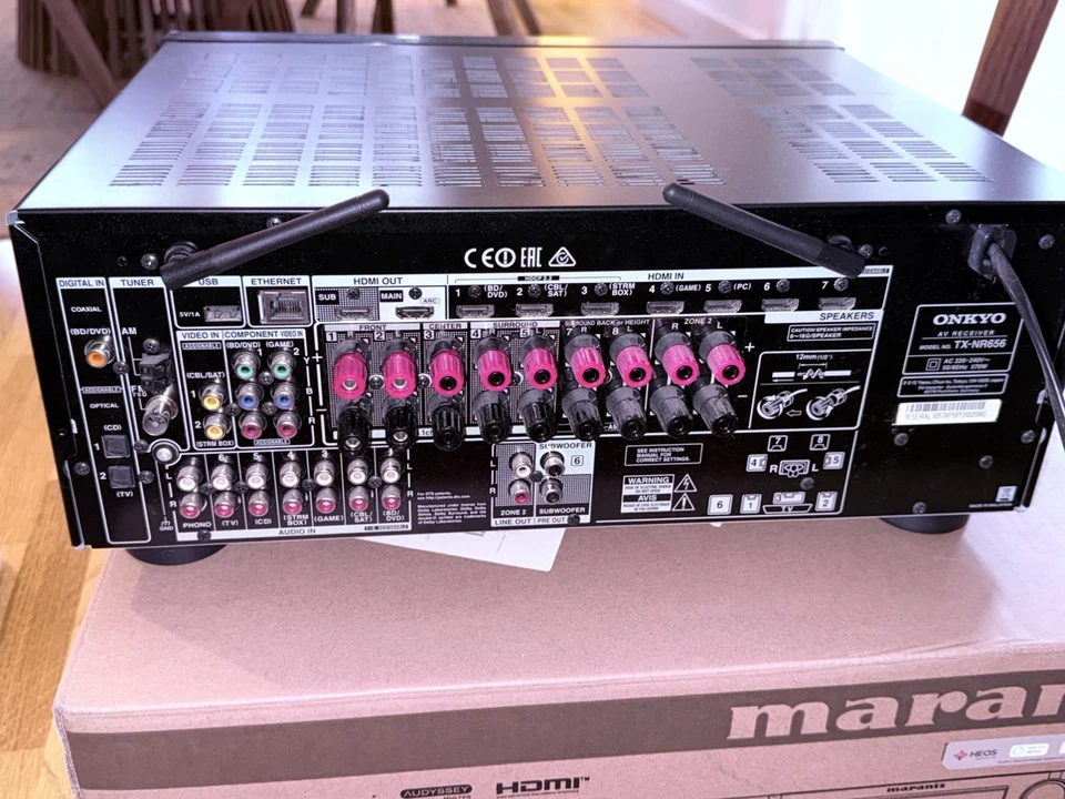 ONKYO TX-NR 656 Network 7.2 WiFi Receiver Dolby Atmos Bluetooth AccuEQ ARC HiRes - Bild 3 von 4