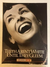 1987 Gleem Whitening Teeth Vintage Print Ad Advert pa19