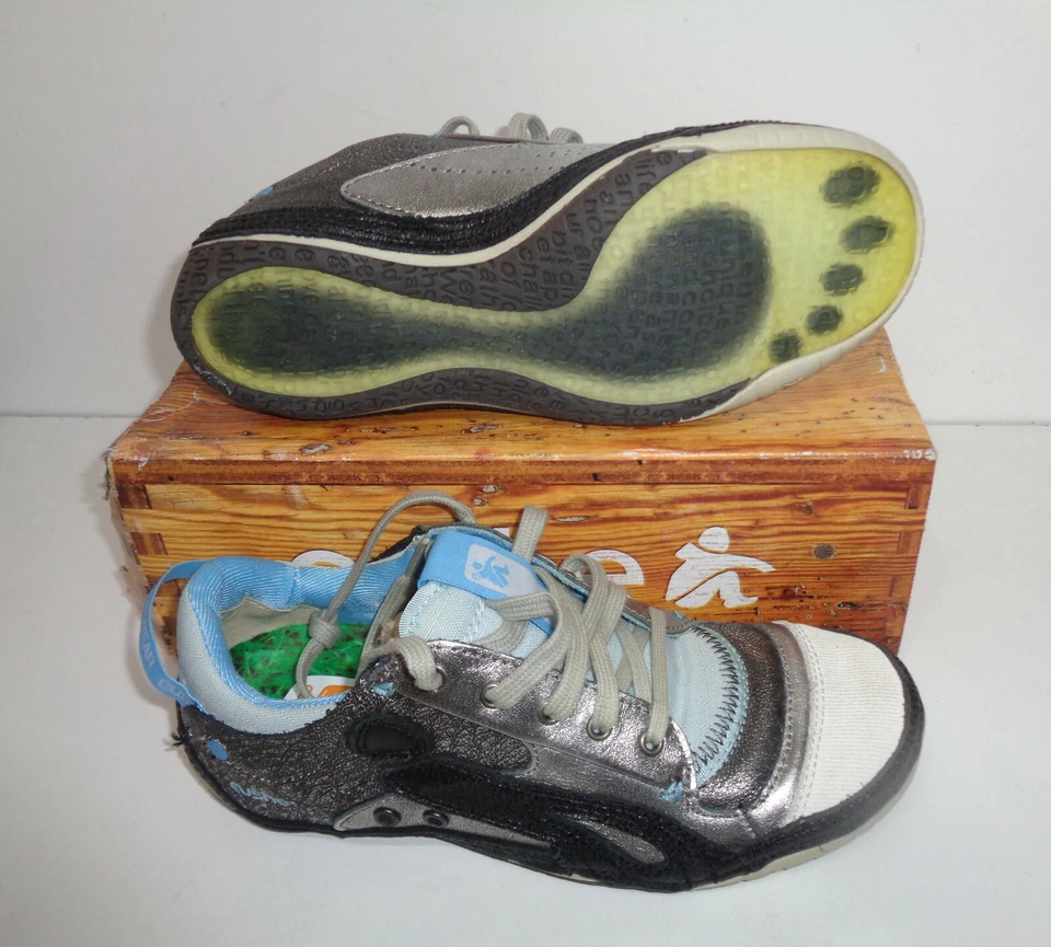 New Ladies Leather Silver Casual Trainers Womens Rare Shoes RRP £79 UK Size 5 - Image 4 of 4